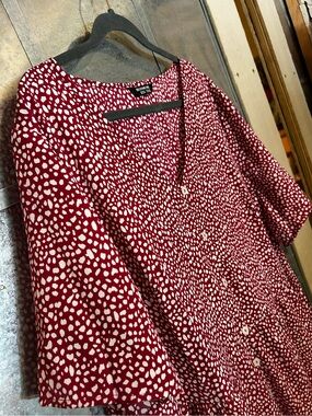 Button Down Bloomchic Red Ditsy Midi 22/24